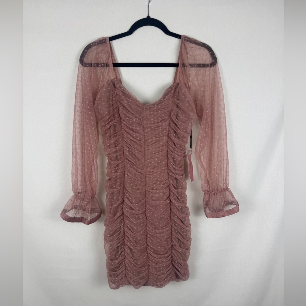 NWT Haute Monde Pink Ruched Dress